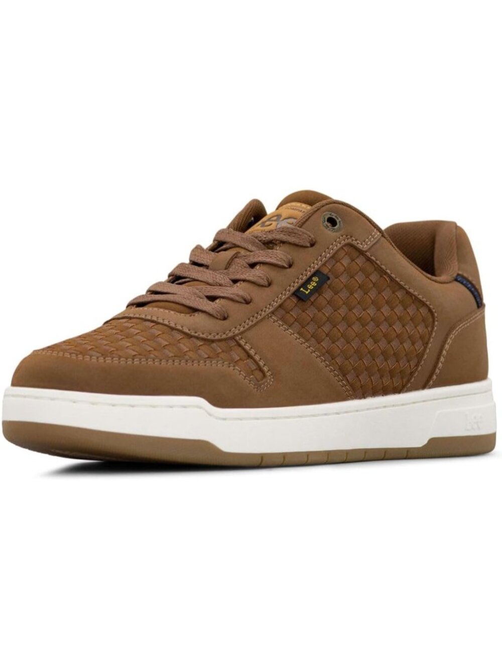 Lee Men's Cognac Moc Toe Imported Lace Up Specter Court Sneakers Shoes